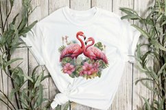 Animal Couple Flamingo Sublimation Clipart Product Image 2