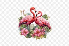Animal Couple Flamingo Sublimation Clipart Product Image 3