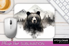 Wild Animals Mouse Pad, Mountain Mousepad Sublimation Product Image 1