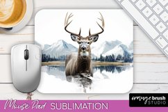 Wild Animals Mouse Pad, Mountain Mousepad Sublimation Product Image 1