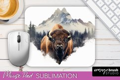 Wild Animals Mouse Pad, Mountain Mousepad Sublimation Product Image 1