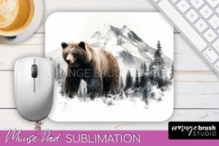Wild Animals Mouse Pad, Mountain Mousepad Sublimation Product Image 1