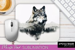 Wild Animals Mouse Pad, Mountain Mousepad Sublimation Product Image 1