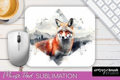 Wild Animals Mouse Pad, Mountain Mousepad Sublimation Product Image 1