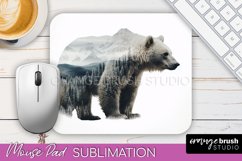 Wild Animals Mouse Pad, Mountain Mousepad Sublimation Product Image 1