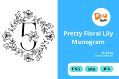 Pretty Floral Lily Monogram Product Image 1