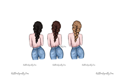 Mother &amp; Two Daughters Clipart Product Image 4