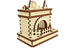 Fireplace ornament miniature -laser cut file, Glowforge file Product Image 7