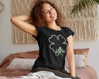 Coquette Pearl Shamrock Png, St Patricks day Png, Clover Product Image 3