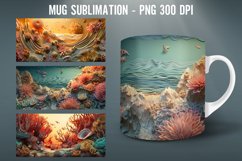 3D Beach Mug Wrap Sublimation Designs|6 Mug Wrap Designs Product Image 2