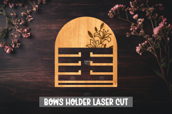 Bow holder laser cut - Wooden Nursery Decor Laser Product Image 1