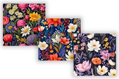 Mountain Meadow Wildflowers Seamless Floral Pattern Set Product Image 5