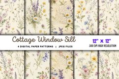 Cottage Window Sill Paper JPG Product Image 1
