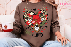 Better Aim Than Cupid Deer PNG, Boys Valentines png, Retro Product Image 3