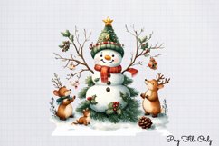 Christmas Cute-Snowman Clipart Bundle PNG Product Image 6