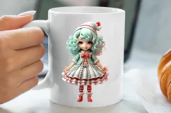 Christmas Little Girl Clipart Sublimation, Christmas PNG Product Image 5