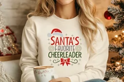 Santa's Favorite Cheerleader Svg, Christmas Cheerleader Svg. Product Image 4