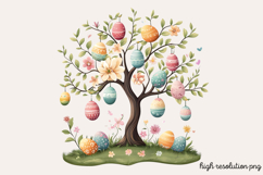 Easter Egg Tree Clipart Bundle PNG Product Image 9