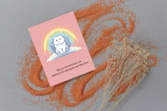 Cat sympathy e-card, Loss of pet, 2 size options, PNG, PDF Product Image 7