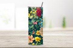3D Spring Garden Tumbler Art, Floral Spring 3D Seamless PNG Product Image 2