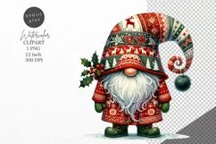 Christmas Clipart, Christmas gnome clipart, Gnome Product Image 1