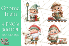 Gnome Train Clipart Holiday Express Clip Art Christmas Product Image 1