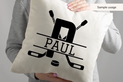 Hockey Monogram SVG Alphabet A to Z | Sports Split Monogram