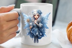 Blue Christmas Watercolor Clipart, Blue Christmas Sublimatio Product Image 5