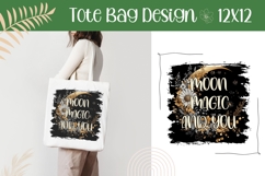 Floral Moon Illustration PNG, Moon Magic and You Sublimation Product Image 1