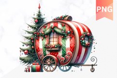 Christmas Whimsical Caravan - Clipart PNG Design Product Image 1
