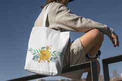 Golden &amp; Blue Wildflower Embroidery Design Product Image 5