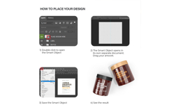 3D Amber Glass Jars - PSD Mockup Product Image 5