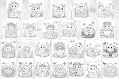 Easter coloring pages, Easter animals, Easter bundle Product Image 5