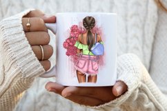 Fashionable girl with flowers clipart Product Image 3