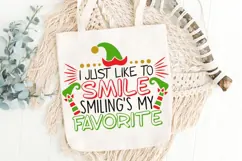 I Just Like To Smile Svg, Christmas Elf Svg, Elf Hat Svg. Product Image 6