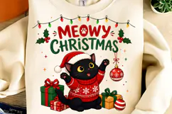 Funny Christmas PNG, Christmas Goose, Meowy Christmas Cats Product Image 5