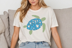 Costa Rica Word Art in a sea turtle shape SVG Cut File Product Image 3