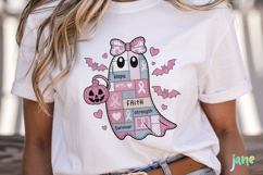 Pink Ghost Breast Cancer Awareness Png Product Image 2