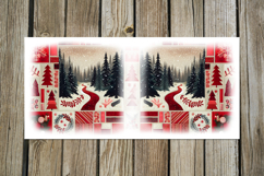 Christmas patchwork landscape | 4 Sublimation Mug designs Product Image 5