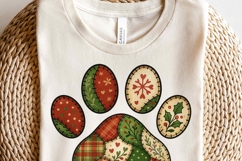Preppy Christmas Dog Paw png | Patchwork Christmas png Product Image 4