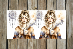 Coffee girl | 4 watercolor Mug sublimation designs PLUS Product Image 5