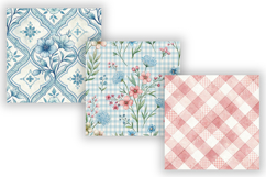 Grandmillennial Floral Seamless Digital Paper, Vintage Pink Product Image 5