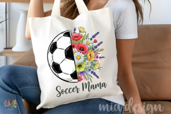 Soccer Mama PNG, Floral Soccer Ball Mothers Day Sublimation Product Image 5
