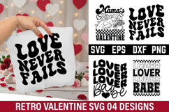 Retro Valentine's Day Design - Love never fails Product Image 1