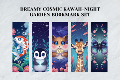 Dreamy Cosmic Kawaii Night Garden Bookmark Set Product Image 5