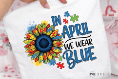 Autism Awareness Sunflower PNG, Autism Awareness Sunflower Product Image 5