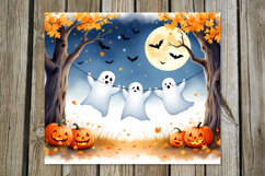 Cute ghost | Funny Halloween Skinny tumbler sublimation Product Image 5