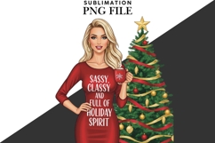 Christmas motivational women png design for T-shirts Product Image 2