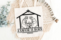A Savior Is Born Svg, Christian Christmas Svg, Nativity Svg. Product Image 7