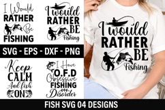 Fishing SVG Design - I Have o f d Obsessive Fishing Disorder Product Image 1